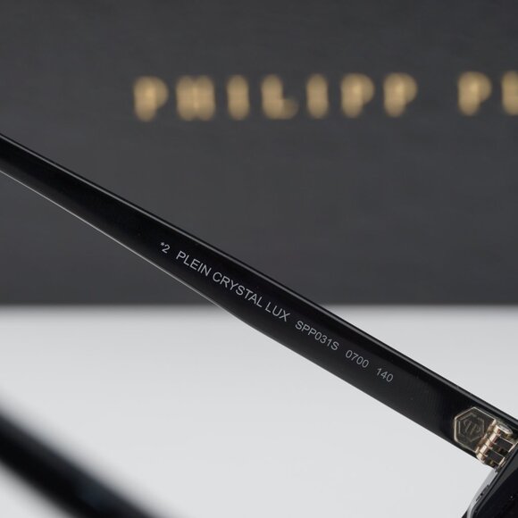 Philipp Plein SPP031S 0700 Shield Sunglasses - Black/Grey - Picture 4 of 11